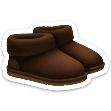 dark brown ugg slippers sticker