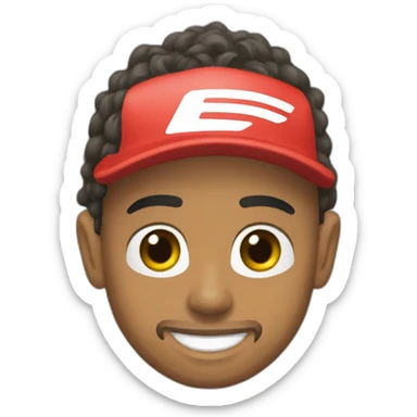 Lewis Hamilton qui lève une coupe sticker