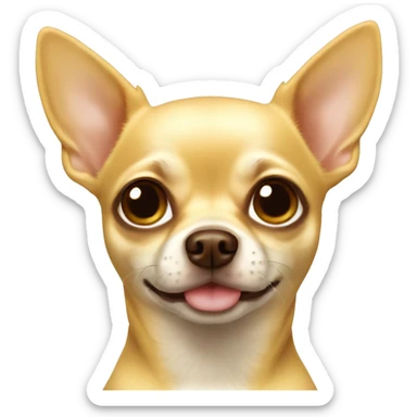 Yellow Chihuahua with brown nose sticker