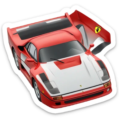 generate me a red Ferrari F40 sticker