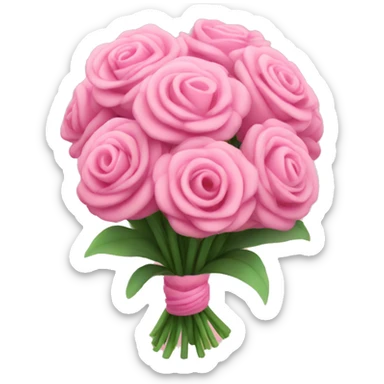 cute pink bouquet sticker