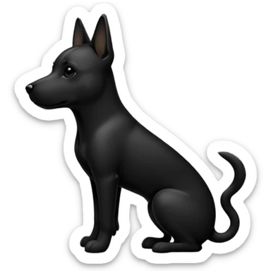 dog silhouette sticker