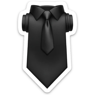 standerd tie, genrate only tie which is in black color sticker