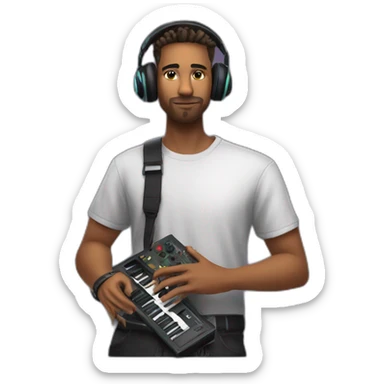 Gamer musicien sauvage futuriste sticker