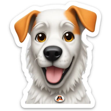 white dog in a AFL GWS jumper sticker