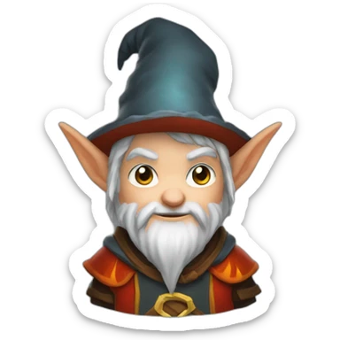 wowltk gnome fire mage sticker