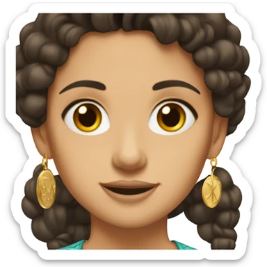 Rich Jewish girl with dark hair and brown eyes wearing Rolex sticker