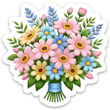 Pastel bouquet sticker