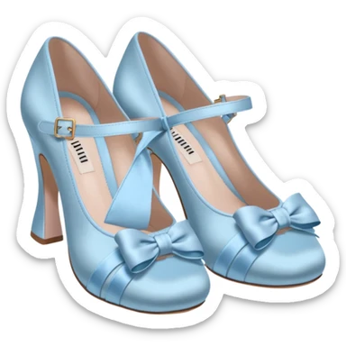 baby blue miu miu heel ballet shoe sticker