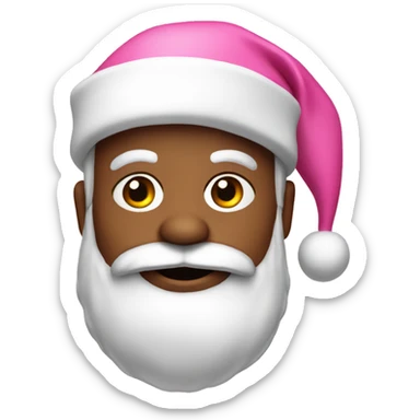 Pink Santa claus sticker