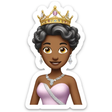 Hot princess with tiara sticker