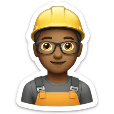 young man as automation engineer sticker