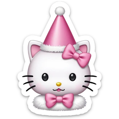 Hello kitty with party hat sticker