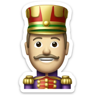 Christmas tree toy nutcracker  sticker