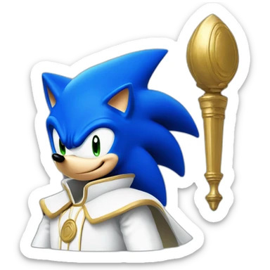 Sonic the hedgehog blue pope sticker