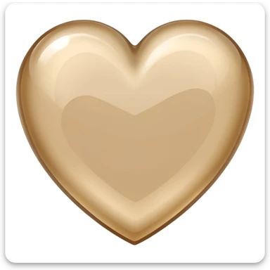 beige quartz heart  sticker
