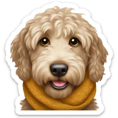 labradoodle-in-the-scarf sticker