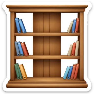 a single-tier bookshelf without books sticker