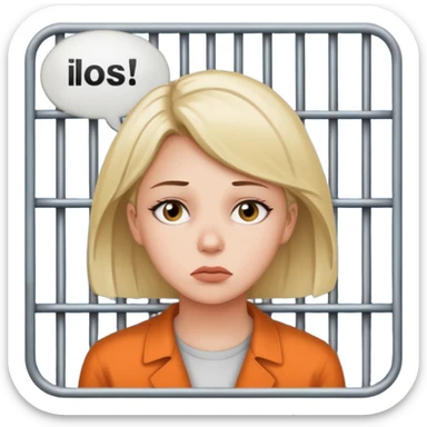 Still wild, but you’ll realize they’re wiser than they seem. Freedom is their top priority — don’t try to cage them.
woman behind bars sad with a text bubble thinking about airplanes sticker