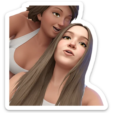 intimate moment between friends sticker