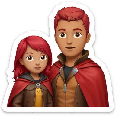 Lobo macho hablando con caperucita roja sticker