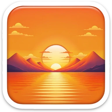 sunset sticker