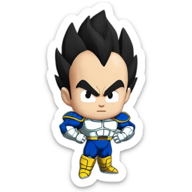 Vegeta super sayain bleu from dragon ball sticker