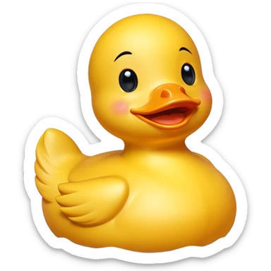 Ruber Duck winking  sticker