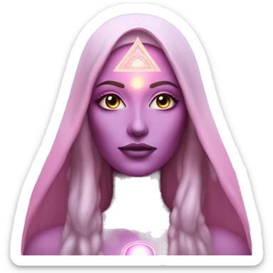 Pleiadian woman female third eye pink sticker