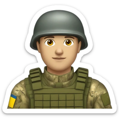 Ukrainian soldier sticker
