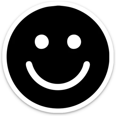 solid filled perfect smile icon sticker