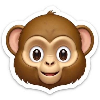 monkey visiting friend sticker