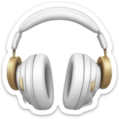 White headphones with bows sticker