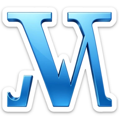  Letter w  sticker