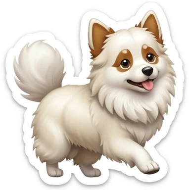 Dog chasing its tail sticker