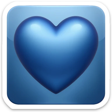 A midnight blue hear sticker