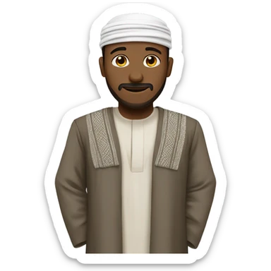 A person wearing a thobe and a shemagh sticker