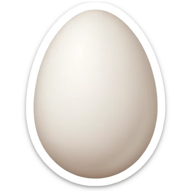one white egg sticker