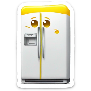 Yellow cute fridge sticker