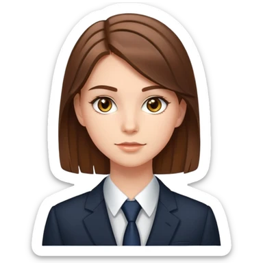 A white girl with shiny brown hair. Hazel eyes, 17 years old. And wearing nice suit. Which is a good exploder sticker