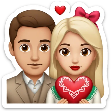 Whit guy dating a Mexican girl on Valentine's Day sticker