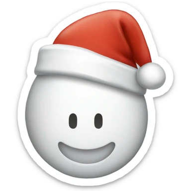 igloo xmas santa hat sticker