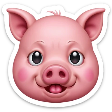 A pig crying sticker