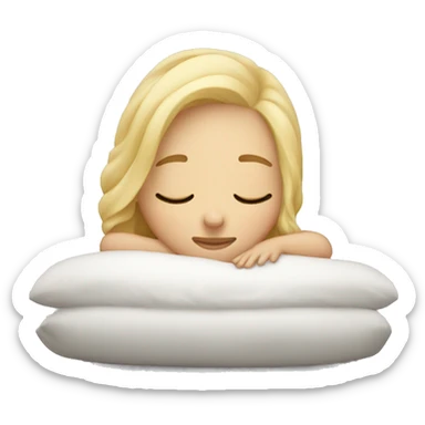 Blonde girl sleeping sticker