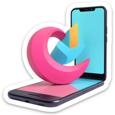 a smartphone with a tiktok video sticker