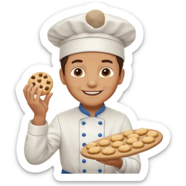 cocinera haciendo cookies sticker