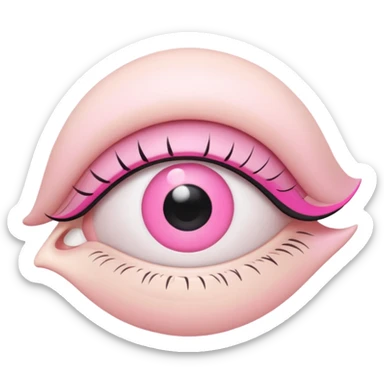 3d eye pink eyeliner sticker