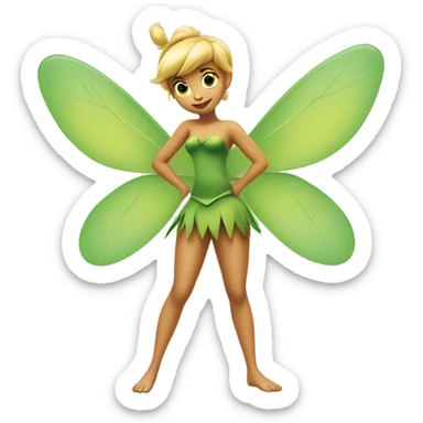 tinkerbell hands on hips sticker