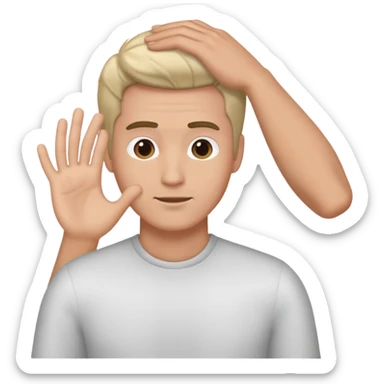 Hand grabbing a man’s hair  sticker