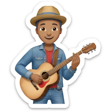 Guitar busker,Street Performers sticker